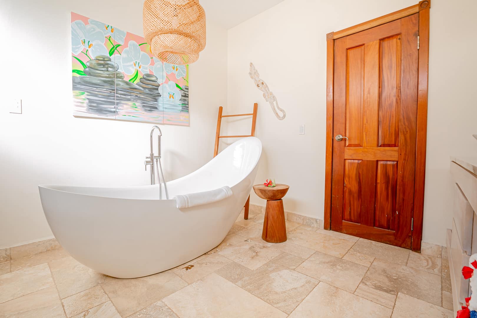 Indoor soaker tub inside the master bathroom of the Beachfront Spa Rooms at The Resort at Almond Beach